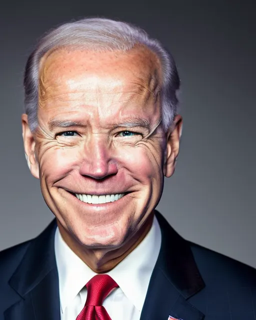 Joe Biden a black suit a pink red tie - AI Photo Generator - starryai