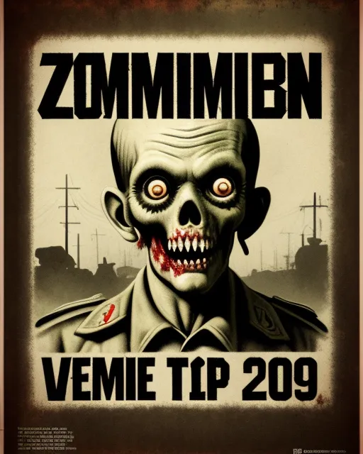 A ww2 zombie poster