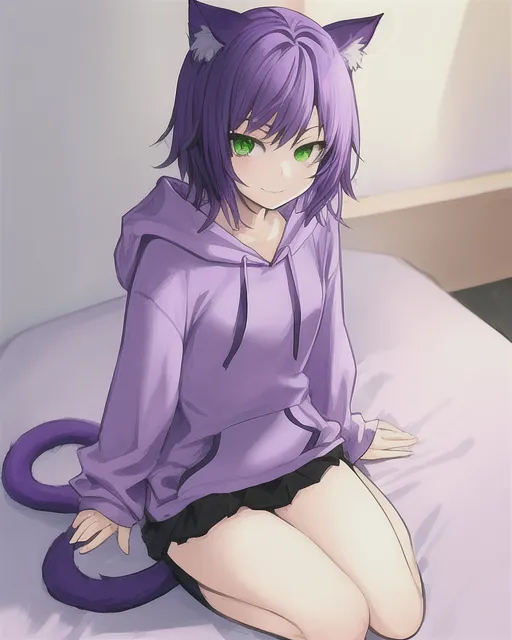 Purple Cat Girl Ai Photo Generator Starryai 7348