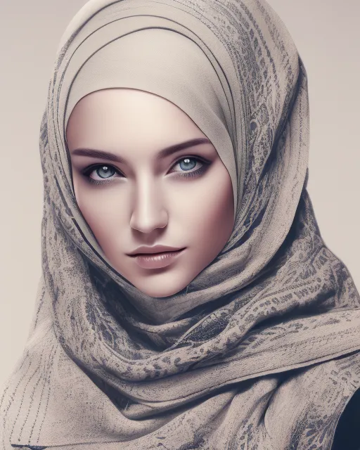 Woman Palestinian keffiyeh scarf - AI Photo Generator - starryai