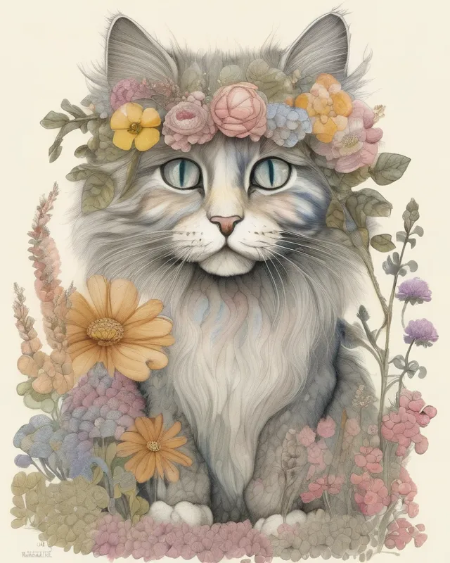a beautiful cat made entirely out - Free AI Photo Generator - starryai