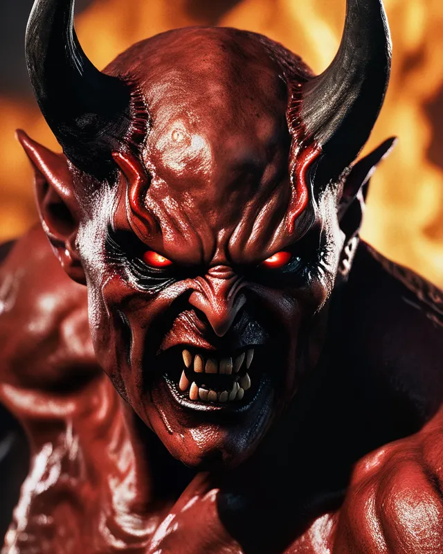 Satanic Rage Murderous Rage Filled Satan - Free AI Photo Generator - starryai