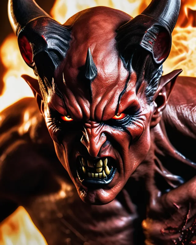 Satanic Rage Murderous Rage Filled Satan - Free AI Photo Generator - starryai