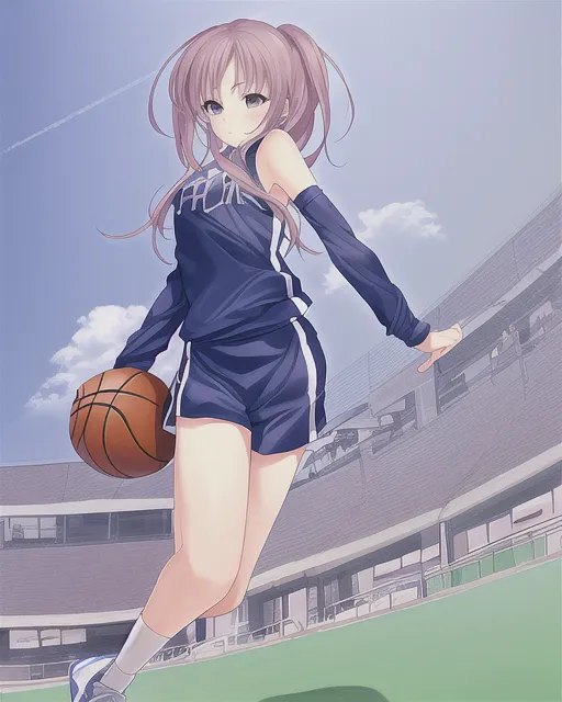 teenage girl in basketball