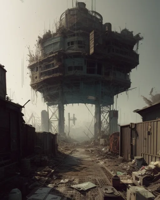 Post apocalypse compound - Free AI Photo Generator - starryai