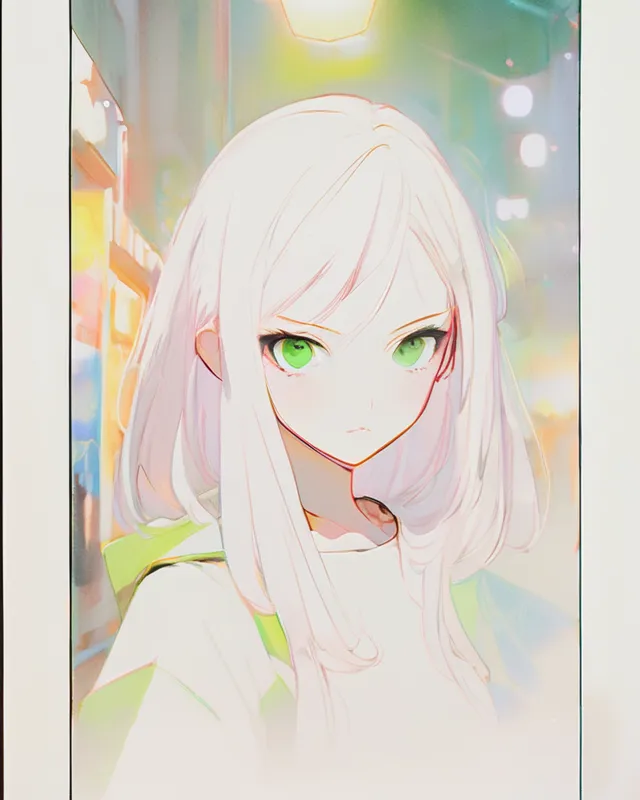 The young girl in the picture, normal appearance, slightly stern face, with green eyes, anime character, detailed, vibrant, anime face, sharp focus, character design, wlop, artgerm, kuvshinov, character design, unreal engine