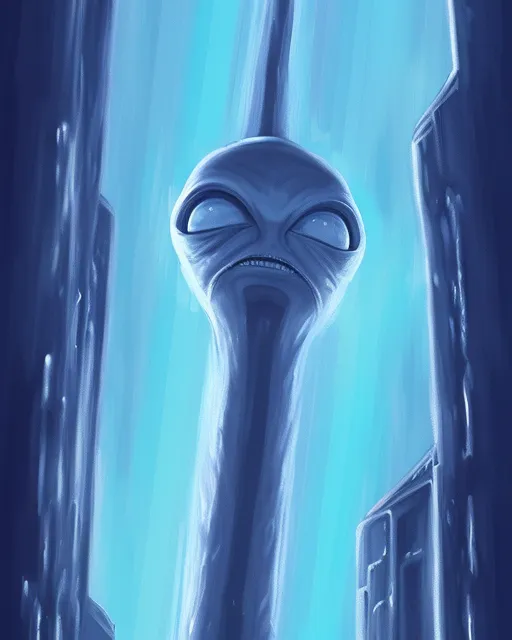 Alien skylinedigital painting - Free AI Photo Generator - starryai
