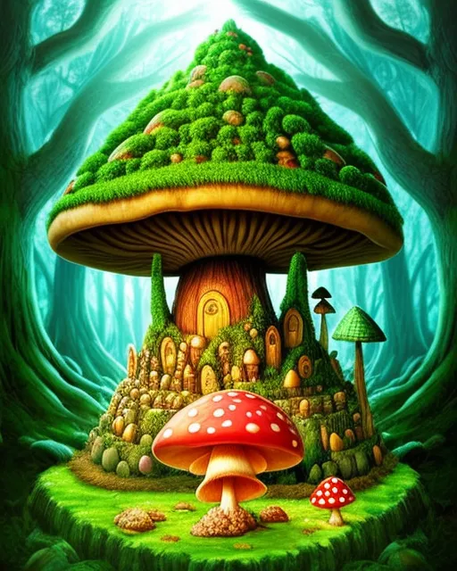 magic mushroom princess' forest - Free AI Photo Generator - starryai