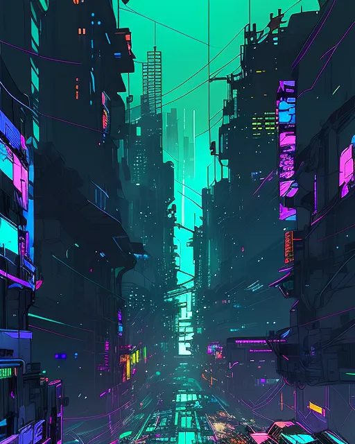 Cyberpunk City Pixel Art, HD wallpaper