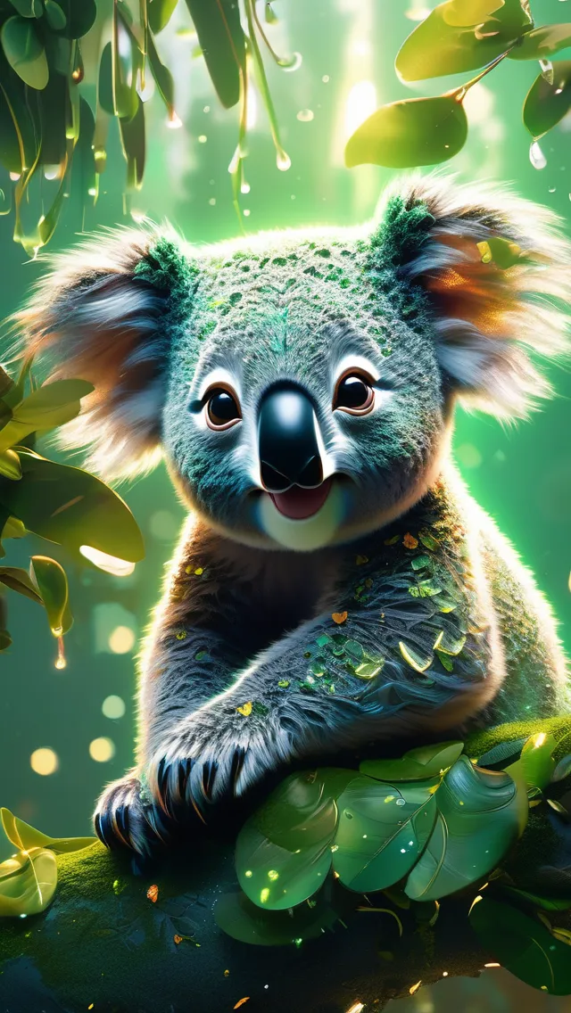 A koala bear skin rock earth, that - AI Photo Generator - starryai