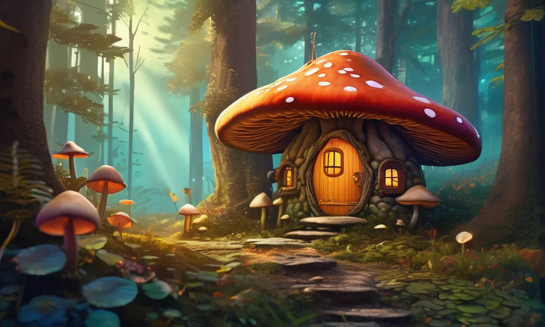 A Cozy Warm Fairy Fae Mushroom | - Free AI Photo Generator - starryai