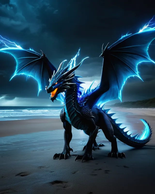 Blue Dragon - Free AI Photo Generator - starryai