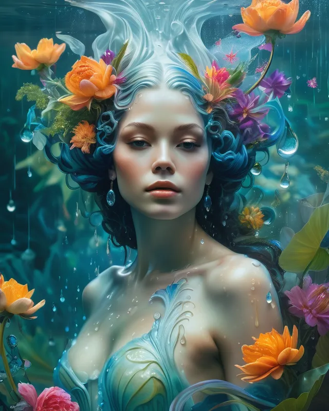 Into waves - Free AI Photo Generator - starryai