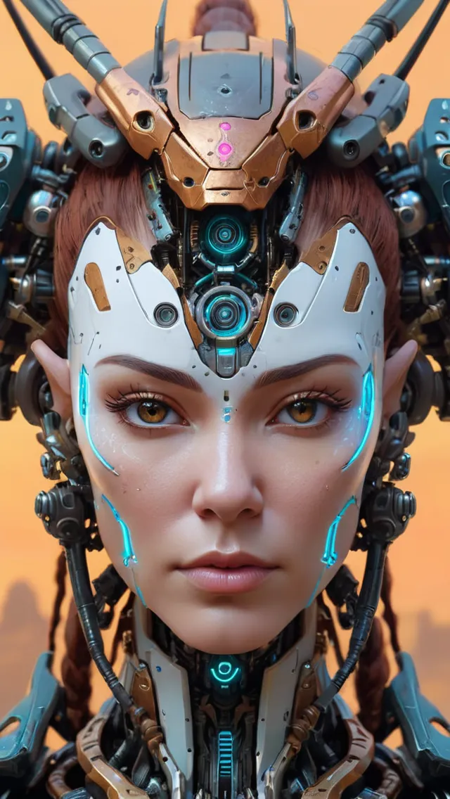 symmetry!! portrait of cyberpunk alien empress goddess mecha in the style of horizon zero dawn, machine face, intricate, elegant, highly detailed, digital painting, artstation, concept art, smooth, sharp focus, illustration, art by artgerm and greg rutkowski and alphonse mucha, 8 k