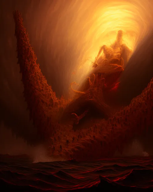 wrath God In jaws Hell - Free AI Photo Generator - starryai