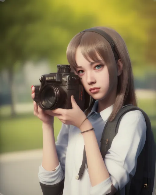 Highschool girl with camera 
