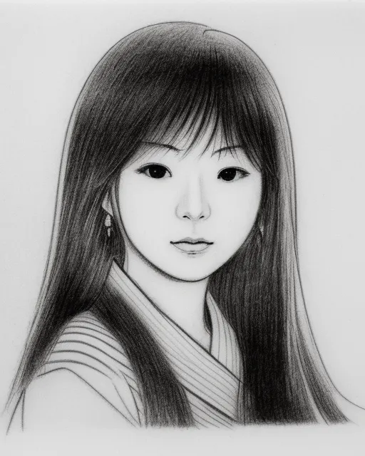 AI art on canvas Modern Japanese Girl. Digital Drawing. Wall Art - AI  Created. | eBay