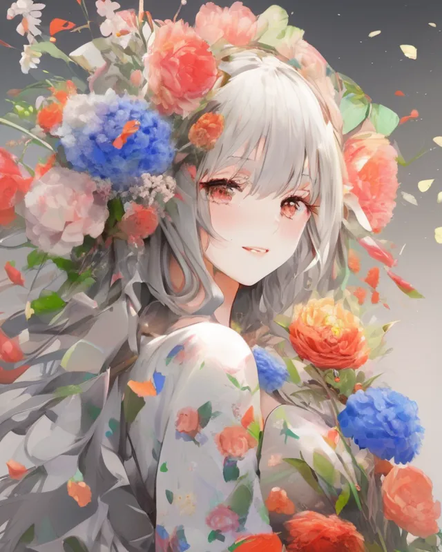 Flowers girl (beautiful girl)