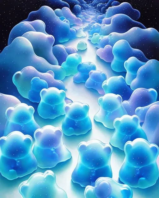 Jelly Bear Factory - Free AI Photo Generator - starryai