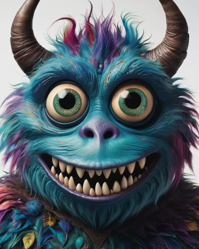 A captivating portrait monster, - Free AI Photo Generator - starryai