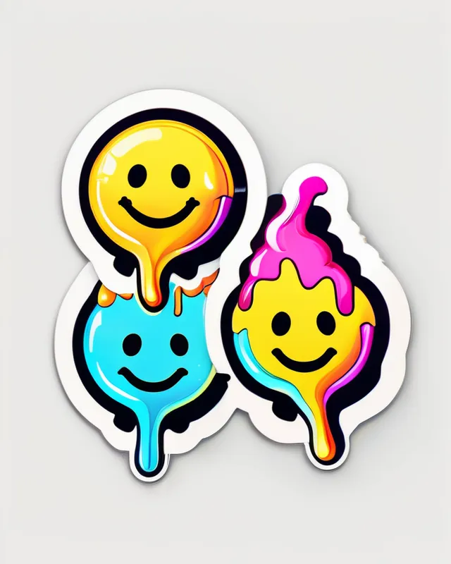 Melting smiley faces