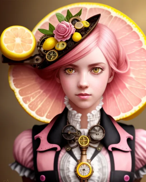 Pink lemons, pink lemonade, lemon are - AI Photo Generator - starryai