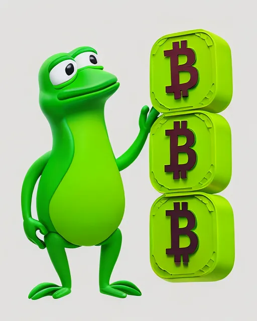 Green Pepe With Bitcoin