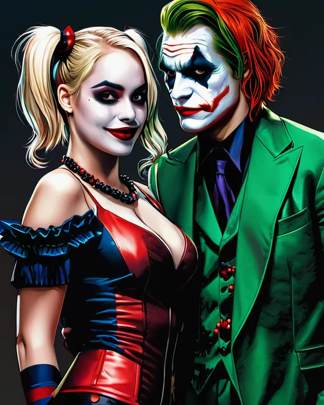 Harley Quinn/Joker Mashup  Joker and harley quinn, Body painting