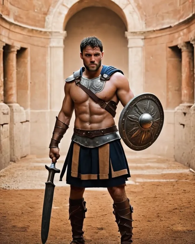 Rugged handsome gladiator 