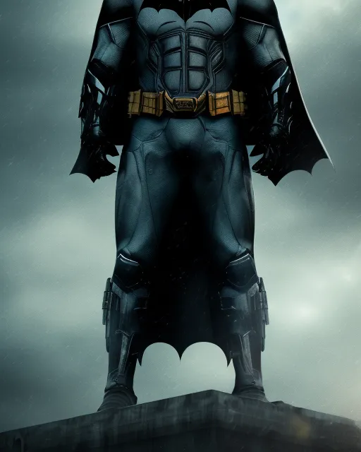 , Batman, Jensen Ackles, Jensen Ackles Batman , Standing on a rooftop , Batman signal in the sky, Batman light signal in sky , Looking over Gotham , imax, realism, hyperrealism, beautiful, hyperdetailed, detailed, thunderstorm, twilight, mysterious, expansive, ominous, photorealistic