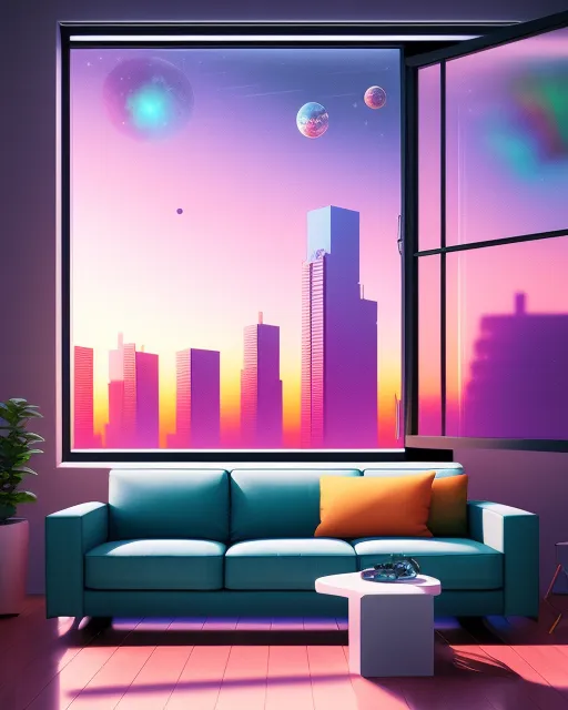 Modern large living room monotone big windows multi perspective, beautiful,  colorful,  cosmic,  futuristic,  detailed,  golden hour,  iridescent,  vibrant,  mark brooks,  frank frazetta,  david mann,  kilian eng,  jeff koons,  digital painting,  hyperrealism,  surrealism,  octane render,  trending on artstation, vintage photography,  beautiful,  tumblr aesthetic,  retro vintage style,  hd photography,  hyperrealism, synthwave painting,  sunset city,  digital illustration,  extreme detail,  digital art,  4k,  ultra hd