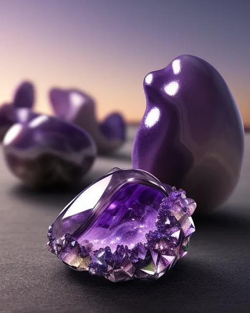 Field geodes made amethyst, ruby, - Free AI Photo Generator - starryai