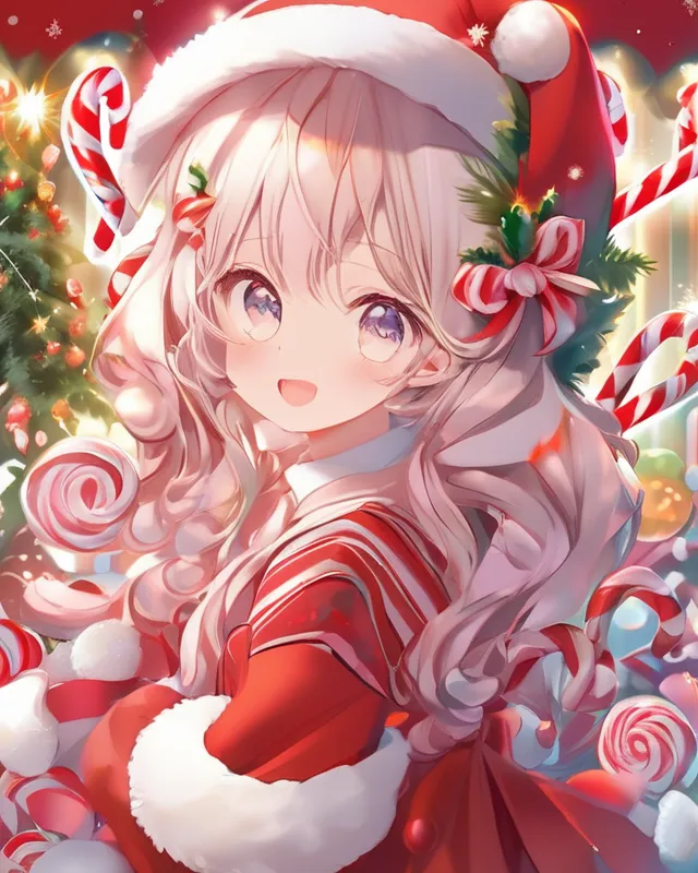 Christmas candy girl - AI Photo Generator - starryai