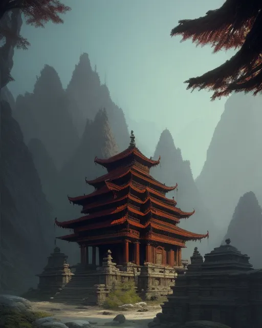 Old temple in a mountain