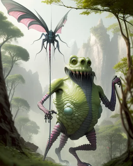 From a doodle to... A creature - Free AI Photo Generator - starryai