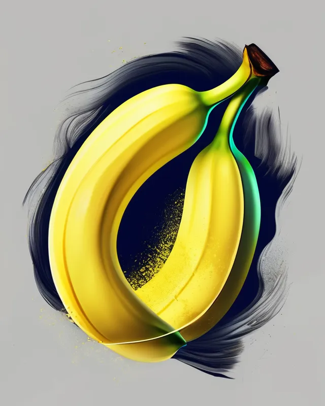 Banana, digital painting,  digital illustration,  extreme detail,  digital art,  4k,  ultra hd