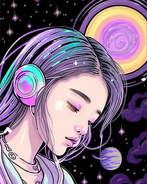 Starry eyed girl - Free AI Photo Generator - starryai