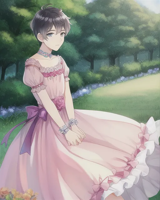 Anime Boy in Wedding Dress