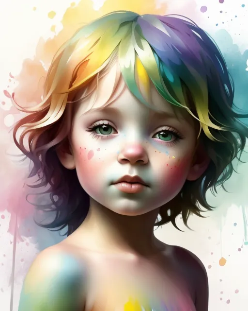Rainbow child - Free AI Photo Generator - starryai