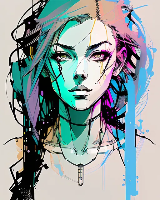 one gorgeous woman long flowing - Free AI Photo Generator - starryai