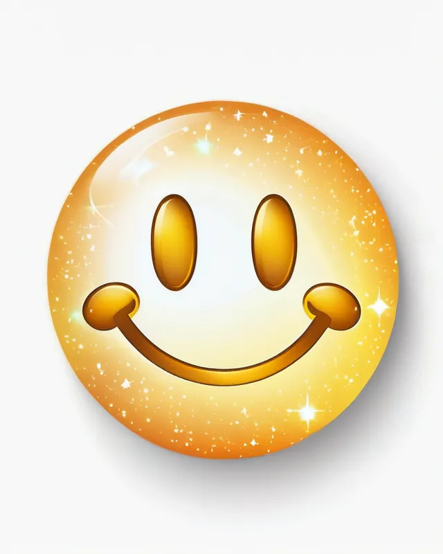 Emoji sticker of a galaxy style smiley isolated on a white background