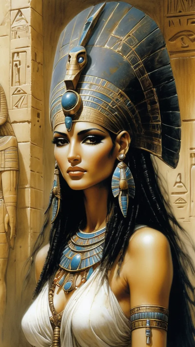 Ancient Egyptian Deity Luis Royo - AI Photo Generator - starryai