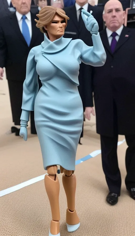 Melania Trump action figure AI Photo Generator starryai