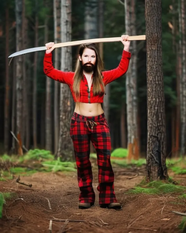 Lumberjack Girl With A Beard