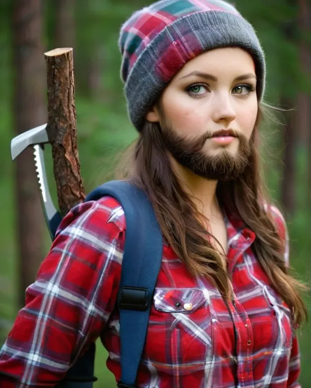 Lumberjack Girl With A Beard