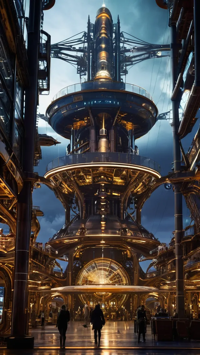 A Steampunk Spaceport - Free AI Photo Generator - starryai