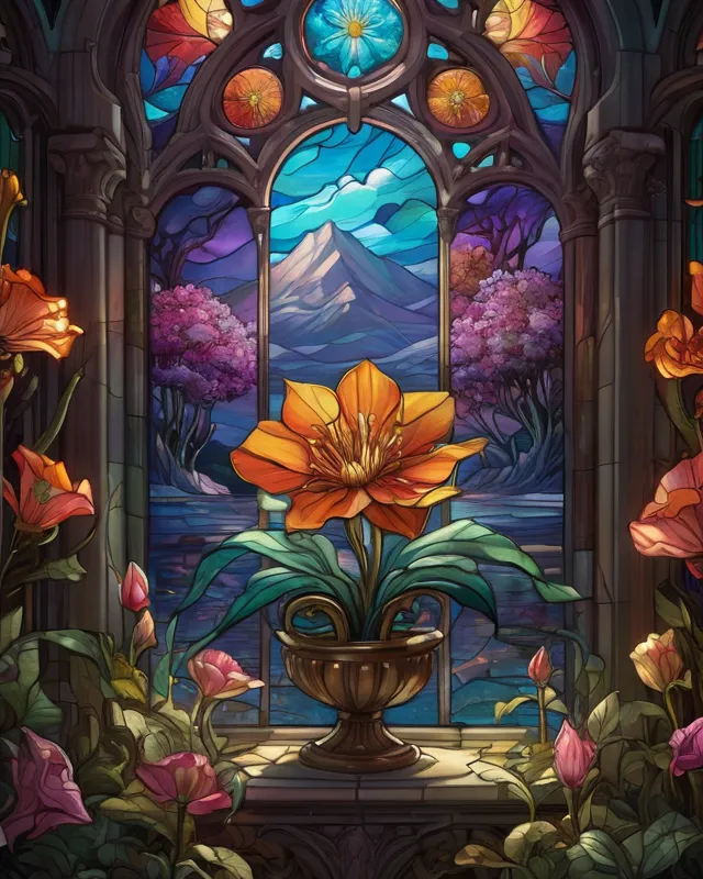 Stained glass - Free AI Photo Generator - starryai