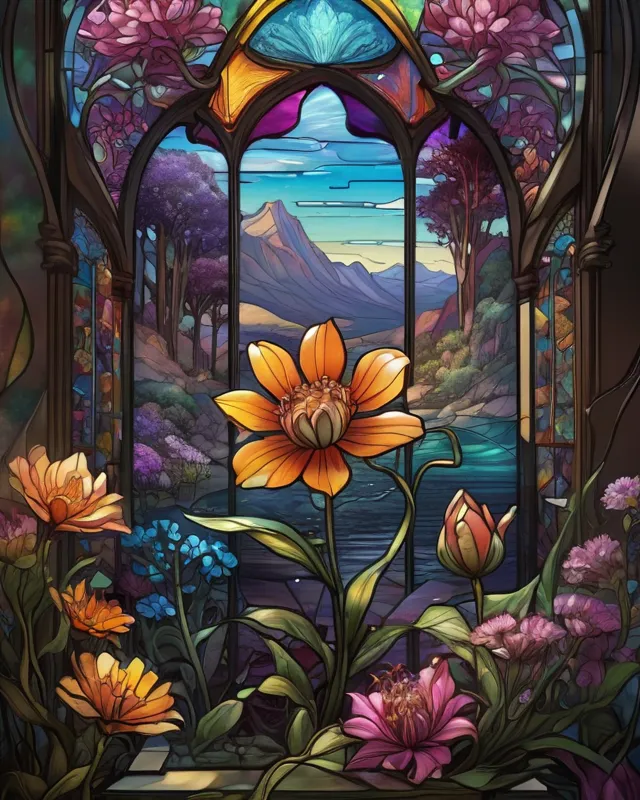 Stained glass - Free AI Photo Generator - starryai