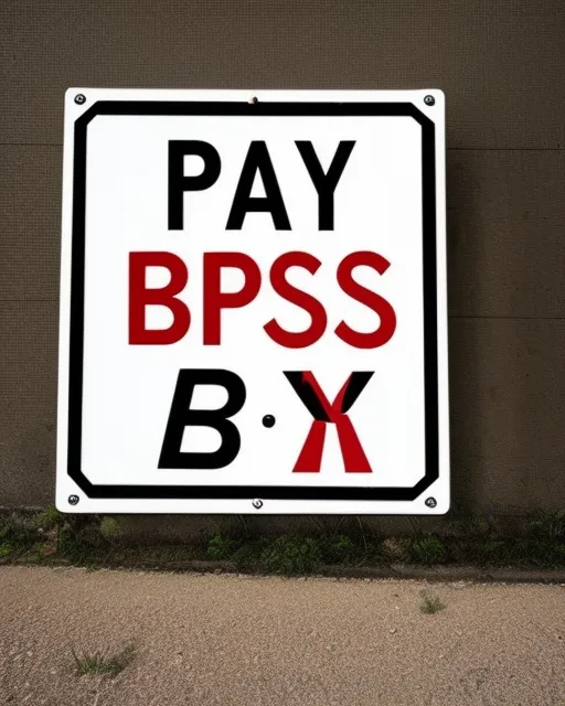 Road Sign or Banksy stencil that says P*SSY B*YS on it.