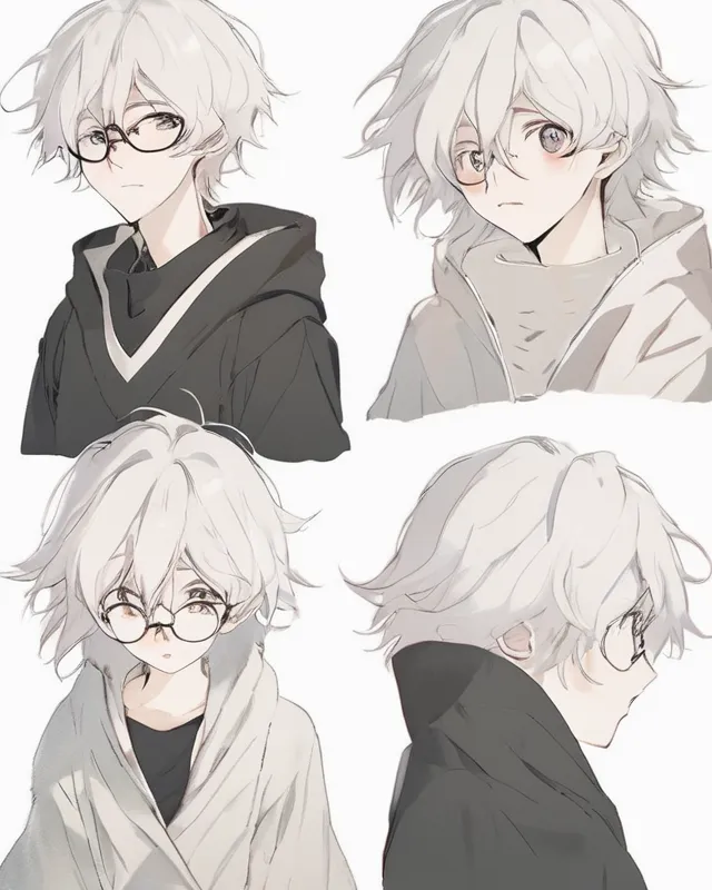 White haired characters